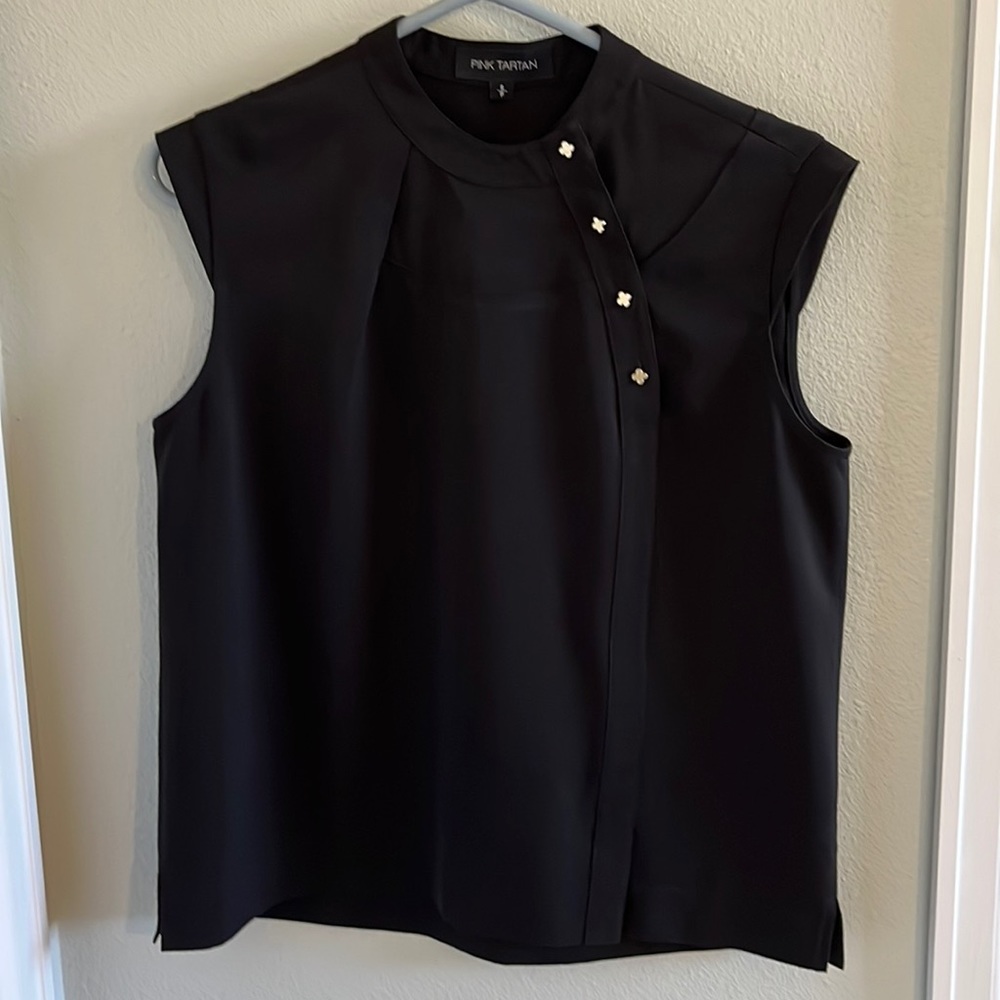 Pink Tartan | Cap Sleeve Blouse Size S P